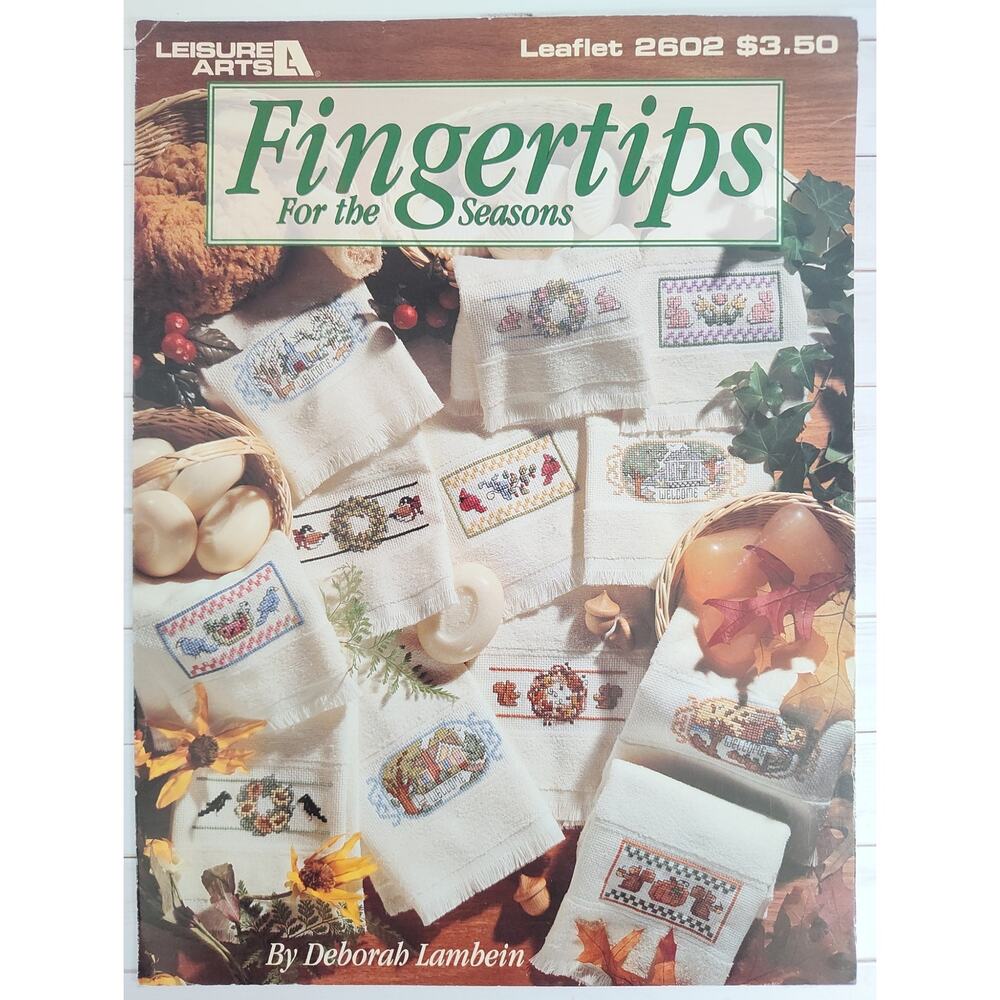 Leisure Arts Fingertips for the Seasons Cross Stitch Patterns Wreaths, Easter